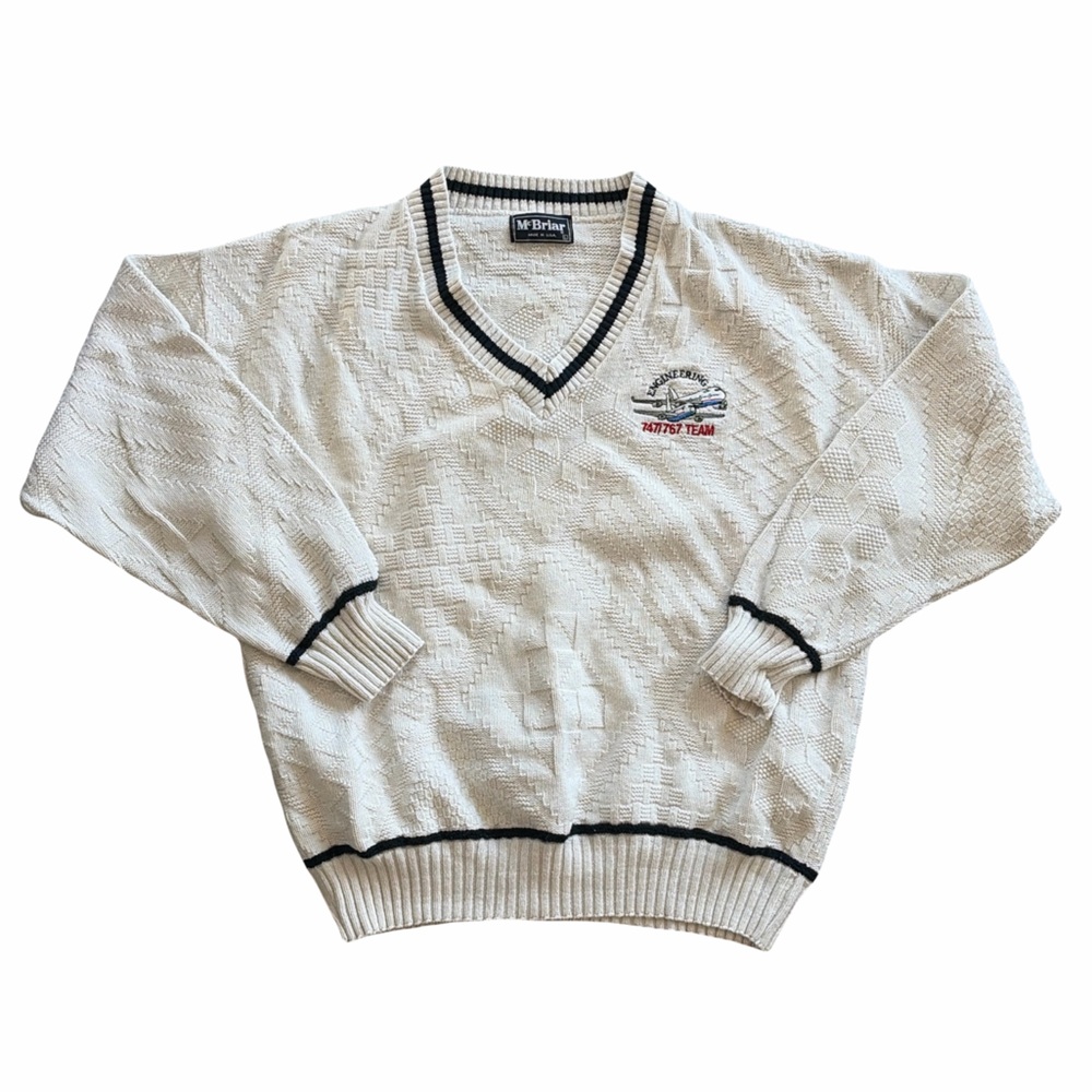 Vintage McBriar Boeing 747/767 Engineering Team Sweater